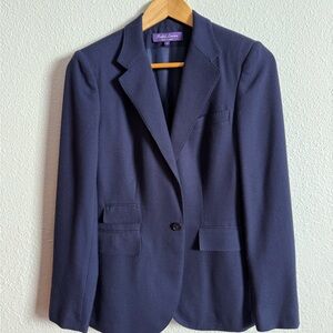Ralph Lauren Purple Blazer Blue/Indigo Blazer 100% Cashmere